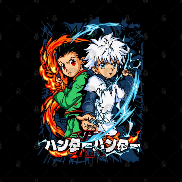 Hunter Duo gon and killua fanart by Planet of Tees