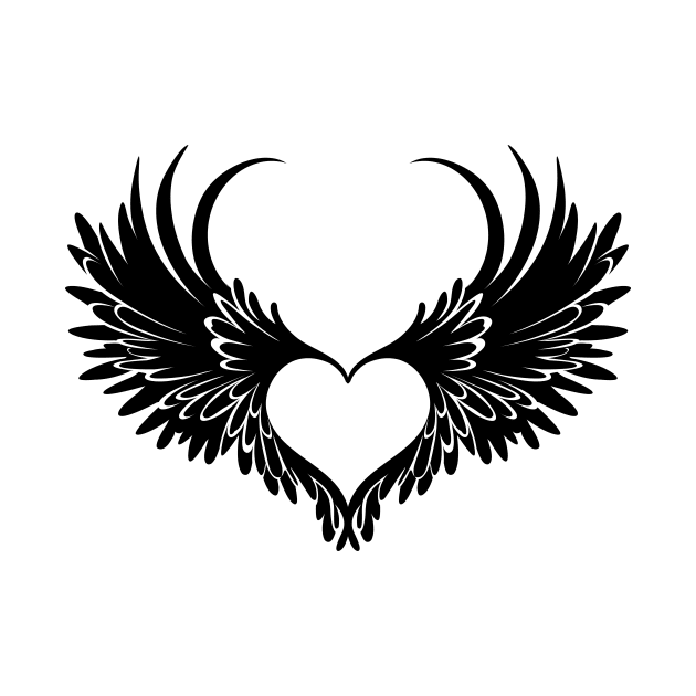 Winged angel heart by Blackmoon9