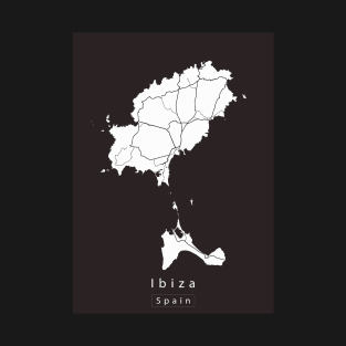 Ibiza Spain Island Map T-Shirt