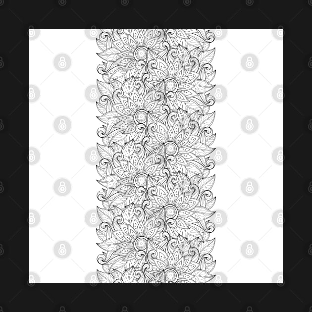 Non Colored Pattern with Floral Motifs by lissantee