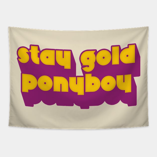 Stay Gold, Ponyboy Tapestry by DankFutura