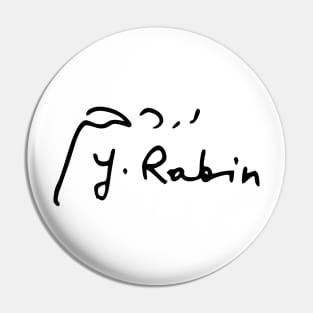 Signed by Yitzhak Rabin Pin