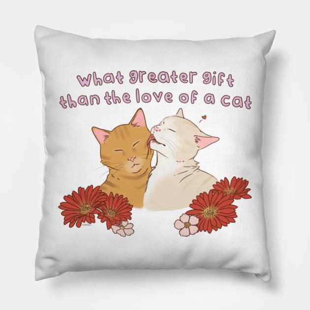 Cute Orange Cats Pillow by feroniae