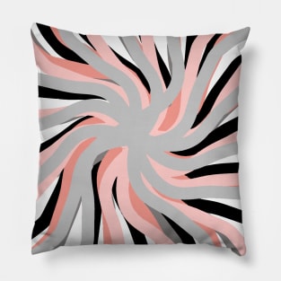 Geometric. vane. pink. white. grey. colorful. abstract. Pillow