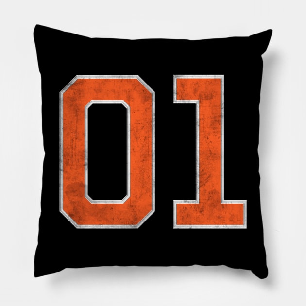 Dukes General Lee 01 Number Pillow by Drop23