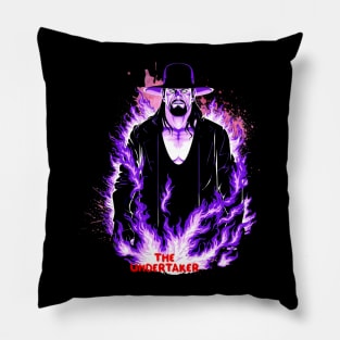 Purple Fire The Undertaker Pillow