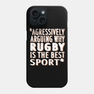 Rugby equipment saying Fan Hakler Striker Team Phone Case