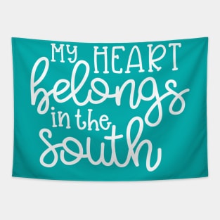 My Heart Belongs To the South Southern Cute Tapestry