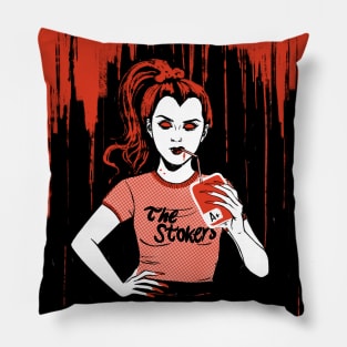 vampire cheerleader drinking blood Pillow