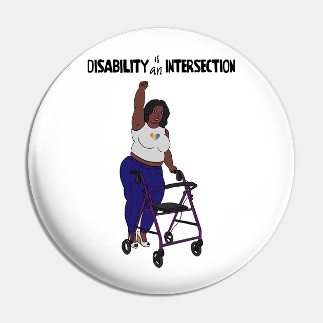 Disability Is An Intersection Walker Pin by Dissent Clothing