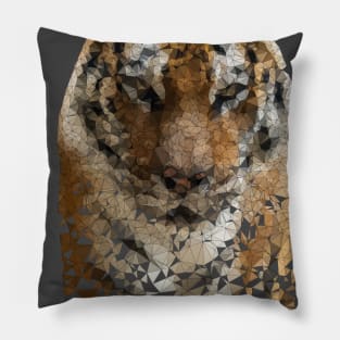 Low Poly Tiger Pillow