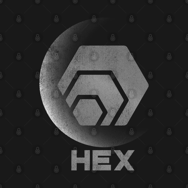 Vintage HEX Coin To The Moon HEX Crypto Token Cryptocurrency Blockchain Wallet Birthday Gift For Men Women Kids by Thingking About
