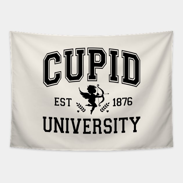 Cupid University Est 1876 Valentine Tapestry by Nessanya