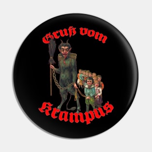 Gruß vom Krampus! (Vintage Design 2) Pin