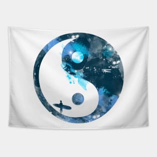 yin yang surfers Tapestry