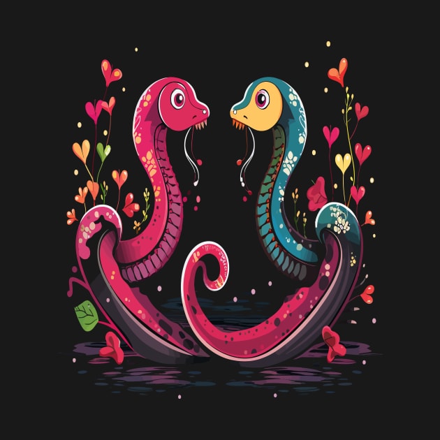 Eel Couple Valentine by JH Mart