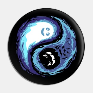 Yin Yang Halloween Pin