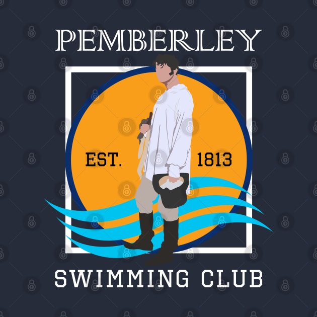 Pemberley Swimming Club Est. 1813 - Pride and Prejudice WHITE by carpenoctem's