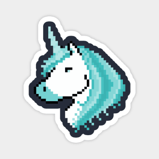 Pixel Spectral White Unicorn Magnet