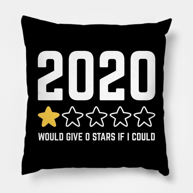 2020 Review - Funny One Star Rating Pillow by thingsandthings
