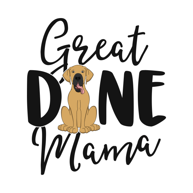 Fawn Great Dane Mama Dog Owner Shirts Women Mom Gift by 14thFloorApparel