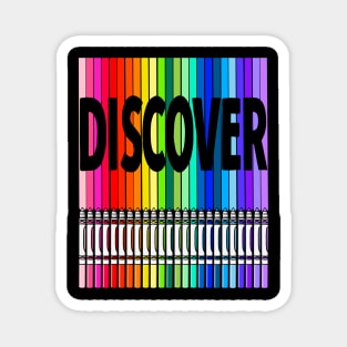 Discover with Markers in Rainbow Color Magnet