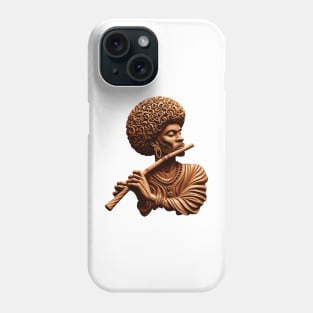 Afrocentric Man Wooden Carving Phone Case