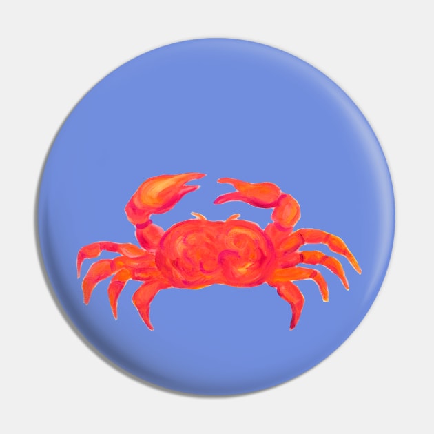 Red crab painting Pin by AudreyJane