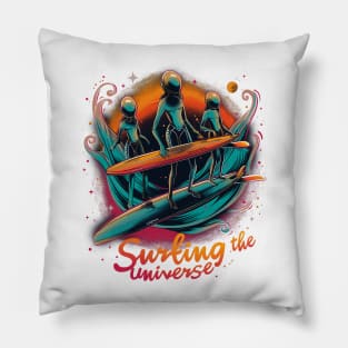 Alien surfing 88075 Pillow