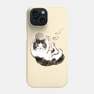 Cat play with wool ball Phone Case