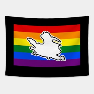 Mayne Island BC - Rainbow Pride Flag - LGBT Colours - Mayne Island Tapestry