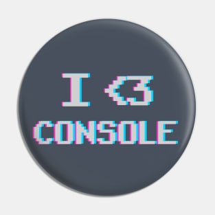 I Love console Dark Pin