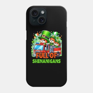 Fire Truck Kids Toddler Boys St Patricks Day Firetruck Phone Case