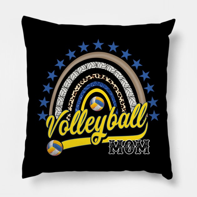 Volleyball Mom Gift Funny Sports Mom Mothers Day Pillow by Peter smith