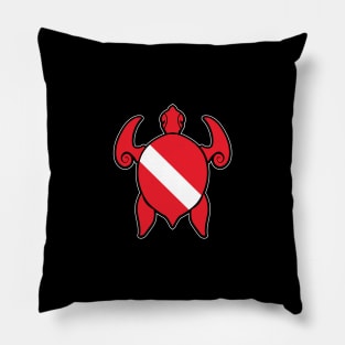 Turtle Scuba Dive Flag Pillow