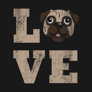 Pug Dog Love Pet Cute Funny T-Shirt