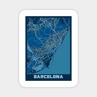 Barcelona - Spain Peace City Map Magnet