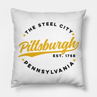 Vintage Pittsburgh Pennsylvania The Steel City USA Pillow