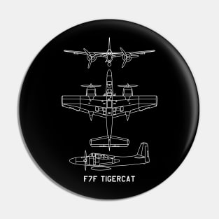 F7F Tigercat American WW2 Fighter Aircraft Blueprints Pin