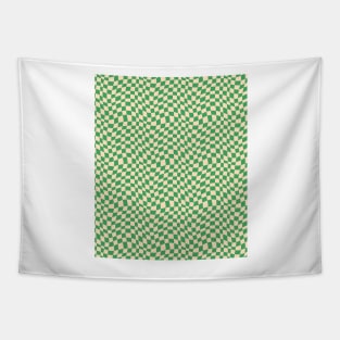 chessboard green and nude Tapestry