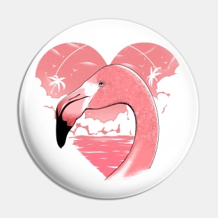 Rose Flamingo Pin