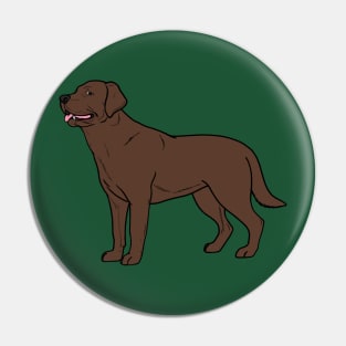 Chocolate Labrador Retriever Pin