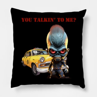 Alien Taxi Driver Pillow