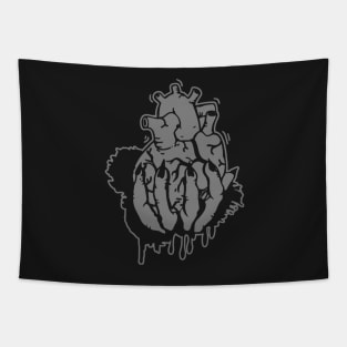 Hand Heart Burst Top Tapestry