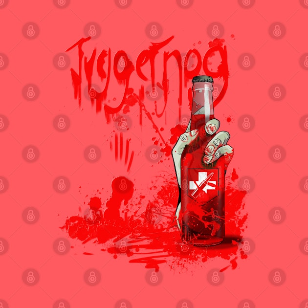 Zombie Hand Bloodied Juggernog on Leaf Green by LANStudios