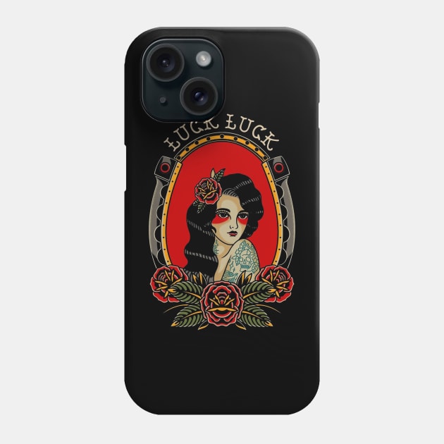 Luck lady tatto Phone Case by PROALITY PROJECT