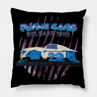 Retro Flying Cars, The Future 1999 Stylish Vintage Pillow