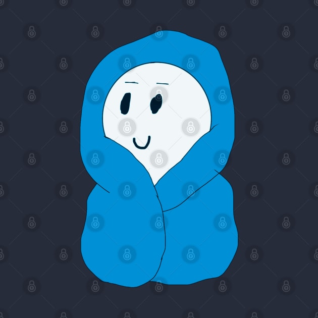 Guy in a Blue Blanket by Usagicollection