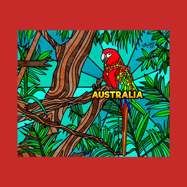 Australia - Wild Parrot by Kelly Louise Art