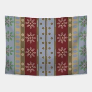 Striped decorative floral pattern Tapestry